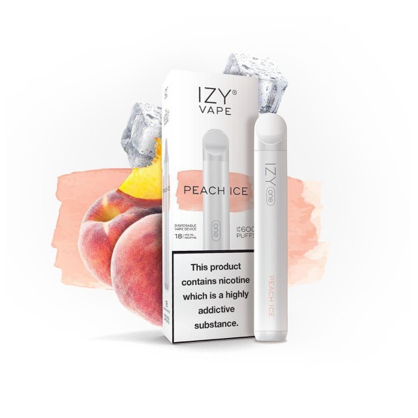 Izy Vape by True Passion - Peach Ice - Einweg E-Shisha - 600 Züge - Nikotin 18 mg