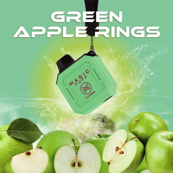 Magic Puff Turbo 800 - Green Apple Rings