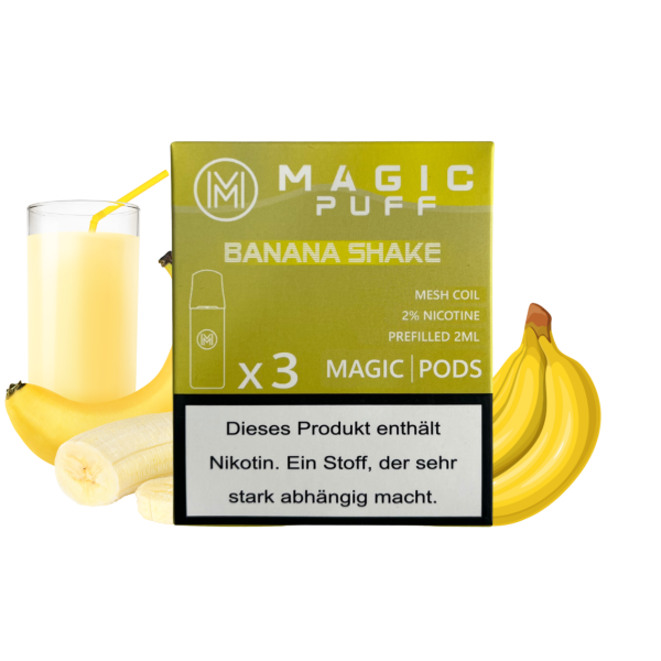 Magic Puff Pods(3 Stück) - Banana Shake