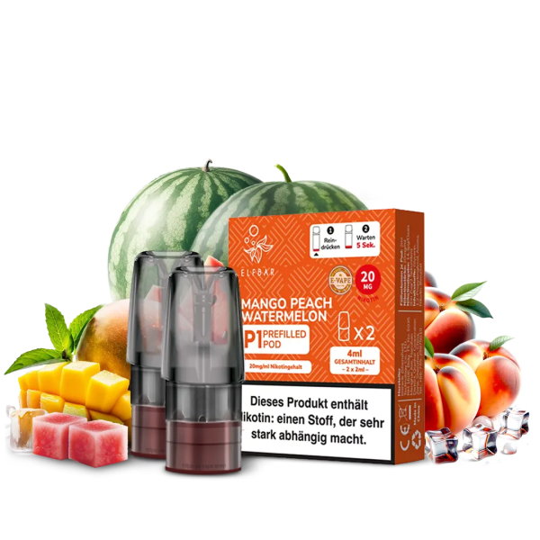 Elf Bar Mate 500 - Mango Peach Watermelon Pods 20mg