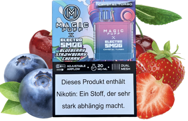 Magic Puff Crystal Turbo - Blueberry Strawberry Cherry