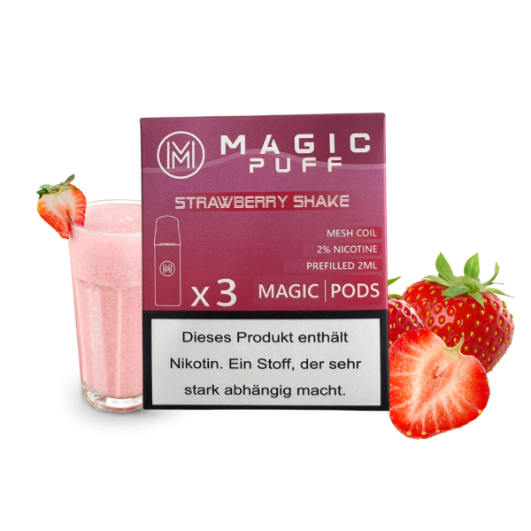 Magic Puff Pods(3 Stück) - Strawberry Shake