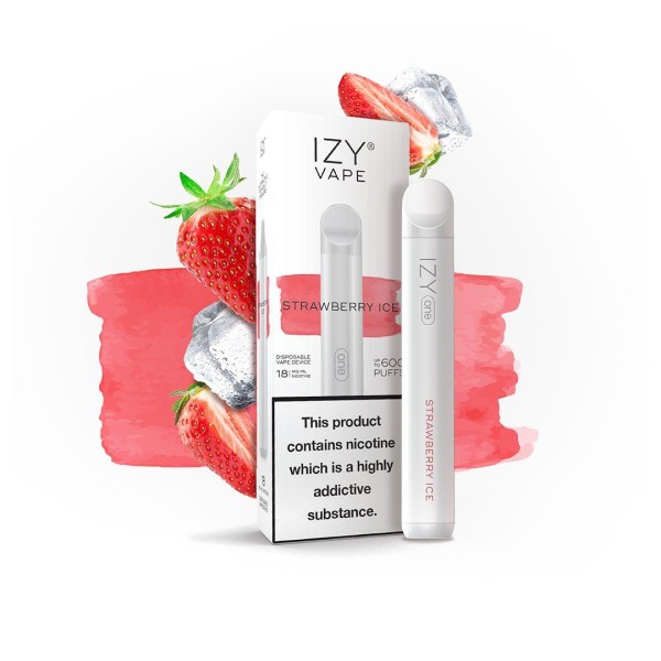 Izy Vape by True Passion - Strawberry Ice - Einweg E-Shisha - 600 Züge - Nikotin 18 mg