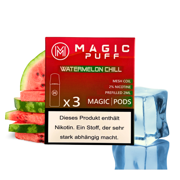 Magic Puff Pods(3 Stück) - Watermelon Chill