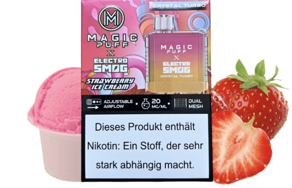 Magic Puff Crystal Turbo - Strawberry Ice Cream