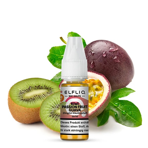 ELFLIQ - Kiwi Passion Fruit Guava 10ml Liquid 20 ml/mg Nikotinsalz