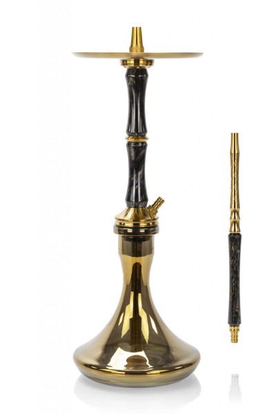 Ocean Hookah Kaif 2nd Edition – Gold / Onyx / Gold Chrome