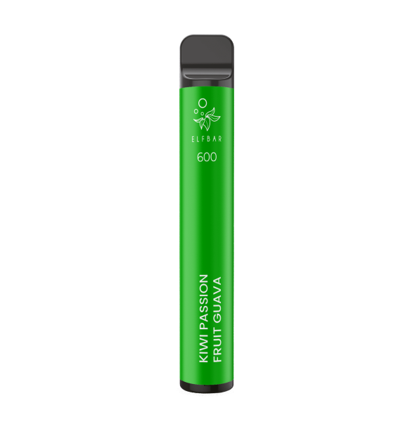 Elf Bar 600 - "Kiwi Passion Fruit Guava" (Kiwi, Passionsfrucht, Guave) - ohne Nikotin - 600 Züge